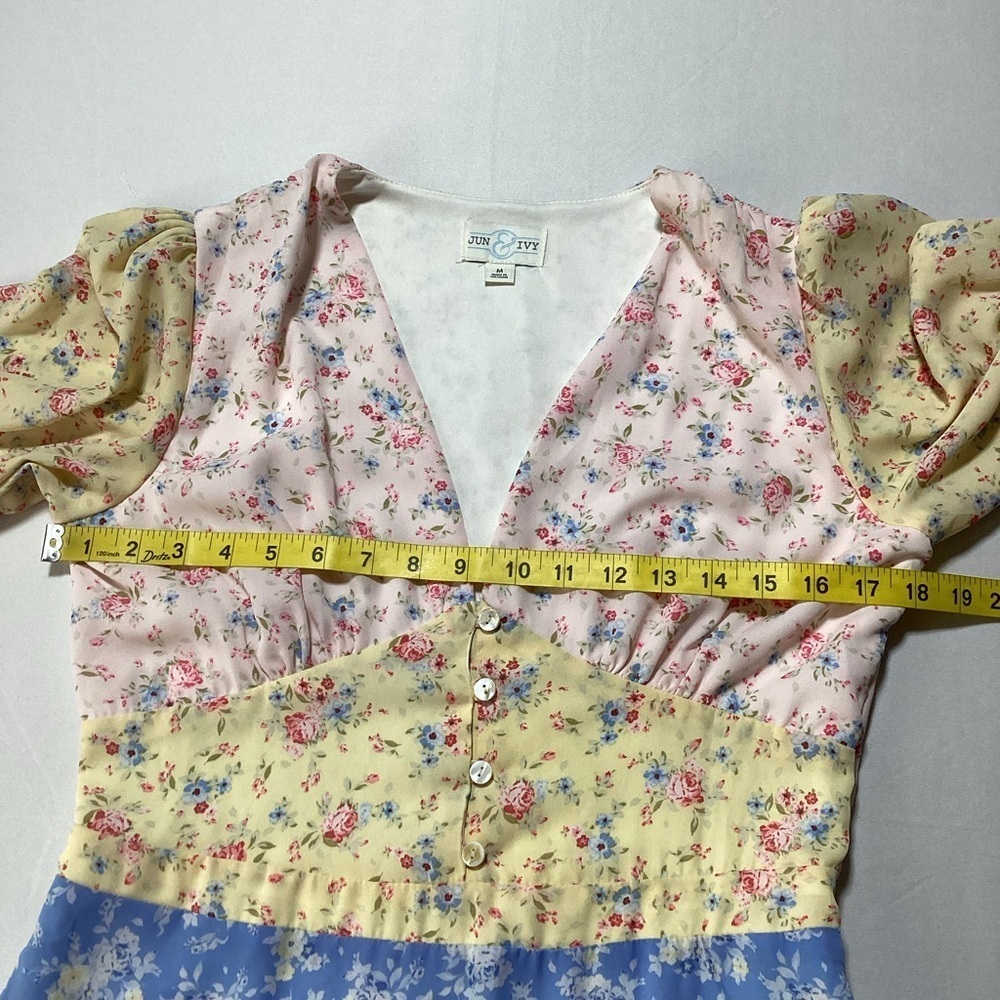 Floral Patchwork Mini Dress - Picture 11 of 13